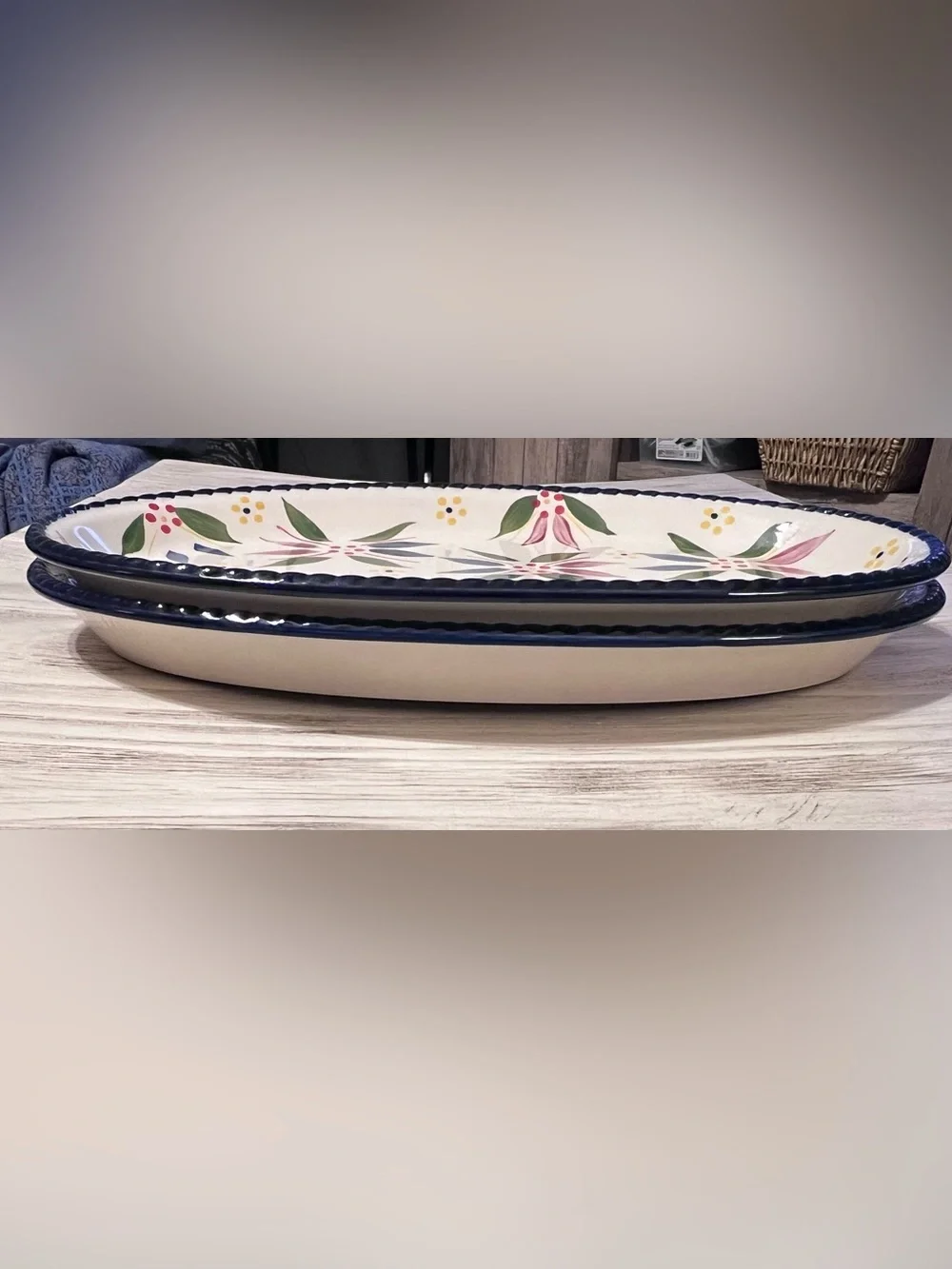 Temp-Tations by Tara Old World Confetti Oval Serving Platters Set of 2